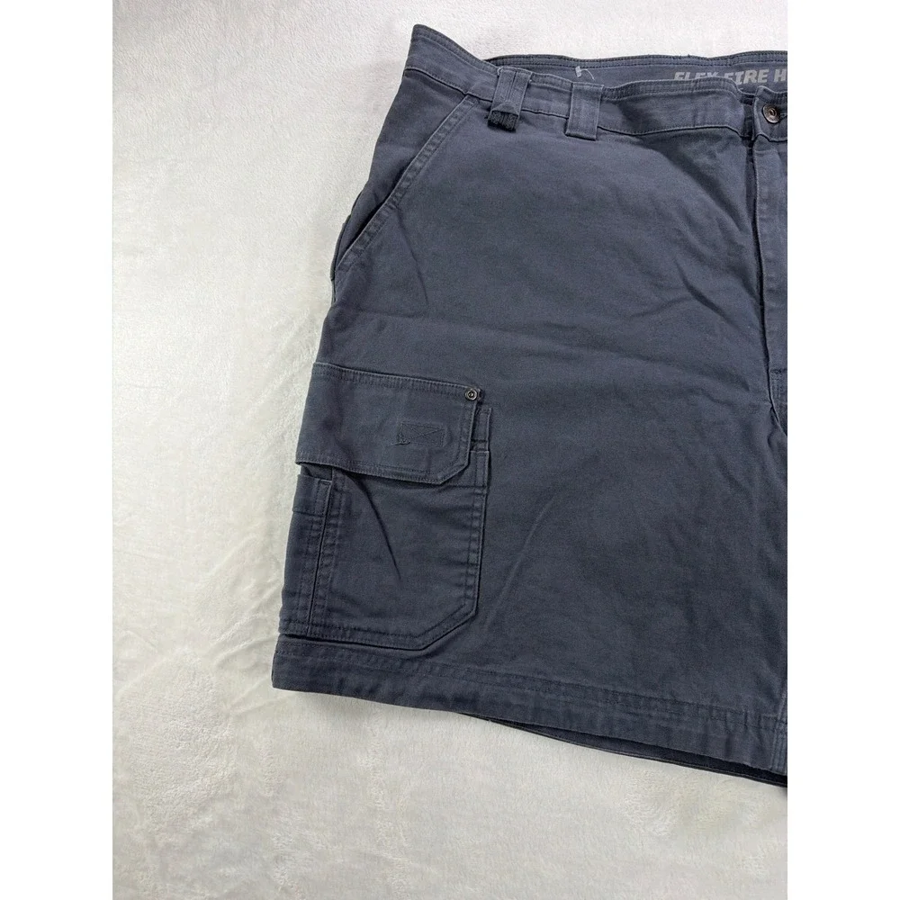 Duluth Trading Co Flex Fire Hose Cargo Relaxed Fit Cotton Gray Mens 48 Rugged